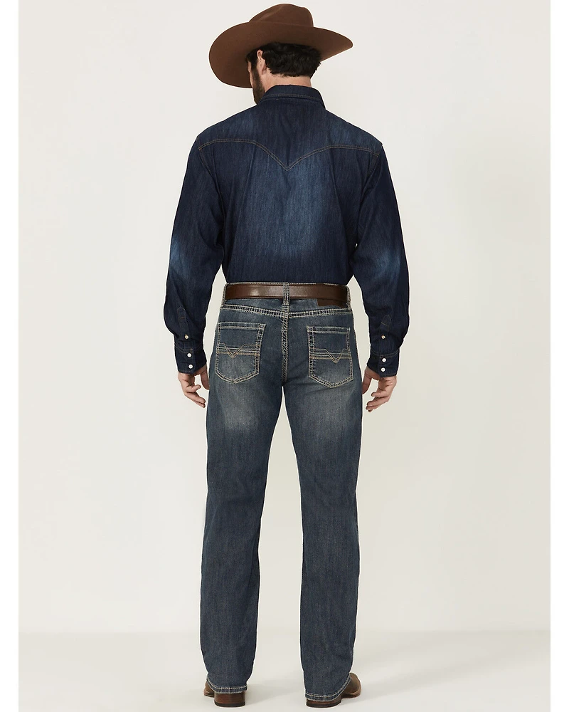 Rock & Roll Denim Men's Cannon Medium Wash Bootcut Stretch Jeans