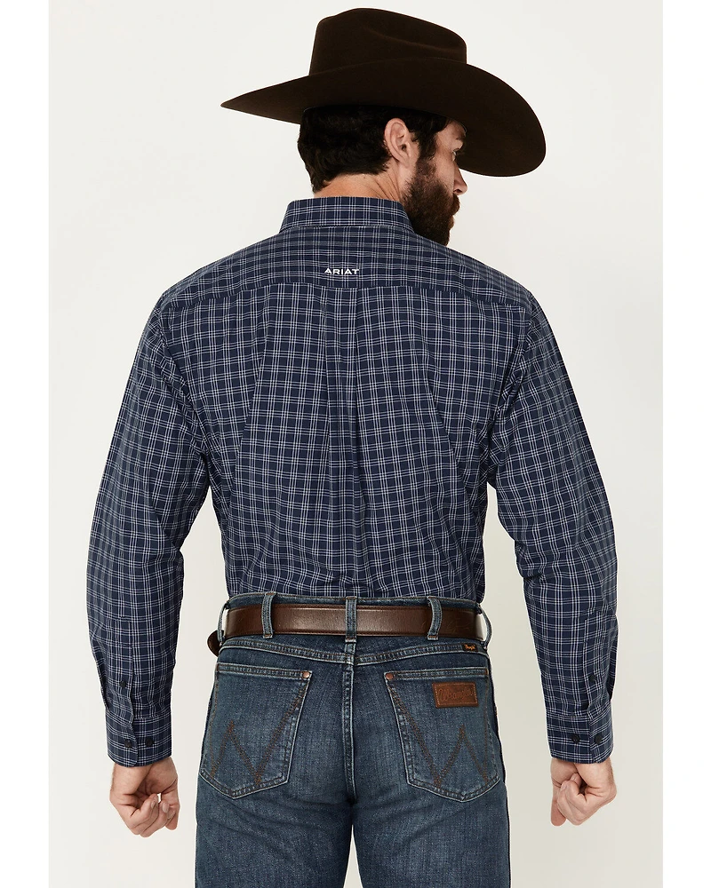 Ariat Men's Prestcot Windowpane Plaid Print Long Sleeve Performance Shirt