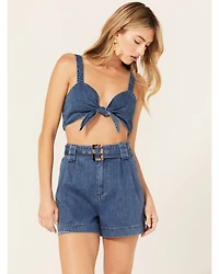 Show Me Your Mumu Women's Alabama Denim Crop Top