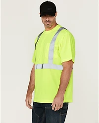 Hawx Men's Hi-Vis Reflective Short Sleeve Work T-Shirt - Big