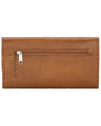 American West Women's Mohave Canyon Ladies' Golden Tan Tri-Fold Wallet