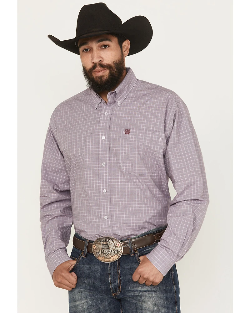 Cinch Men's Checkered Long Sleeve Button-Down Western Shirt