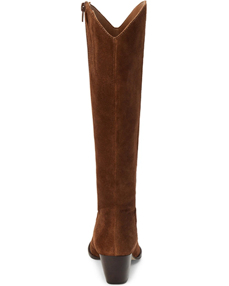 Matisse Women's Bellamy Suede Tall Western Boots - Round Toe