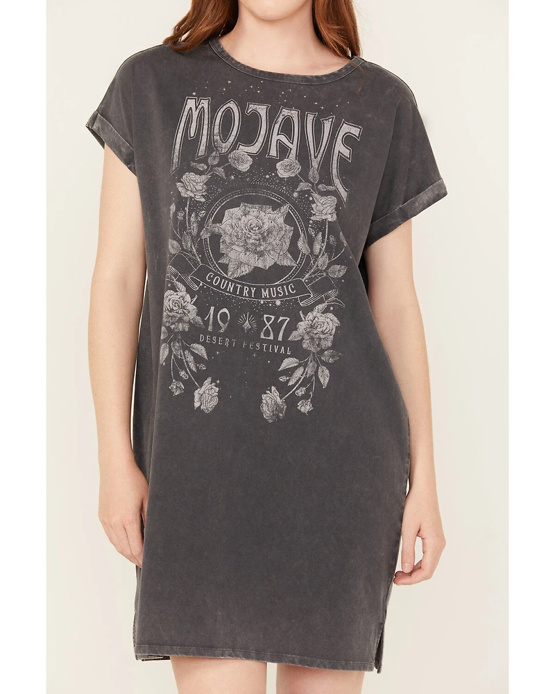 Cleo + Wolf Women's Coleson Short Sleeve Graphic Mini T-Shirt Dress