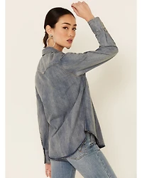 STS Ranchwear Women's Claira Denim Long Sleeve Pearl Snap Western Shirt