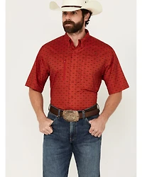 Ariat Men's VentTEK Southwestern Geo Print Short Sleeve Button-Down Western Shirt