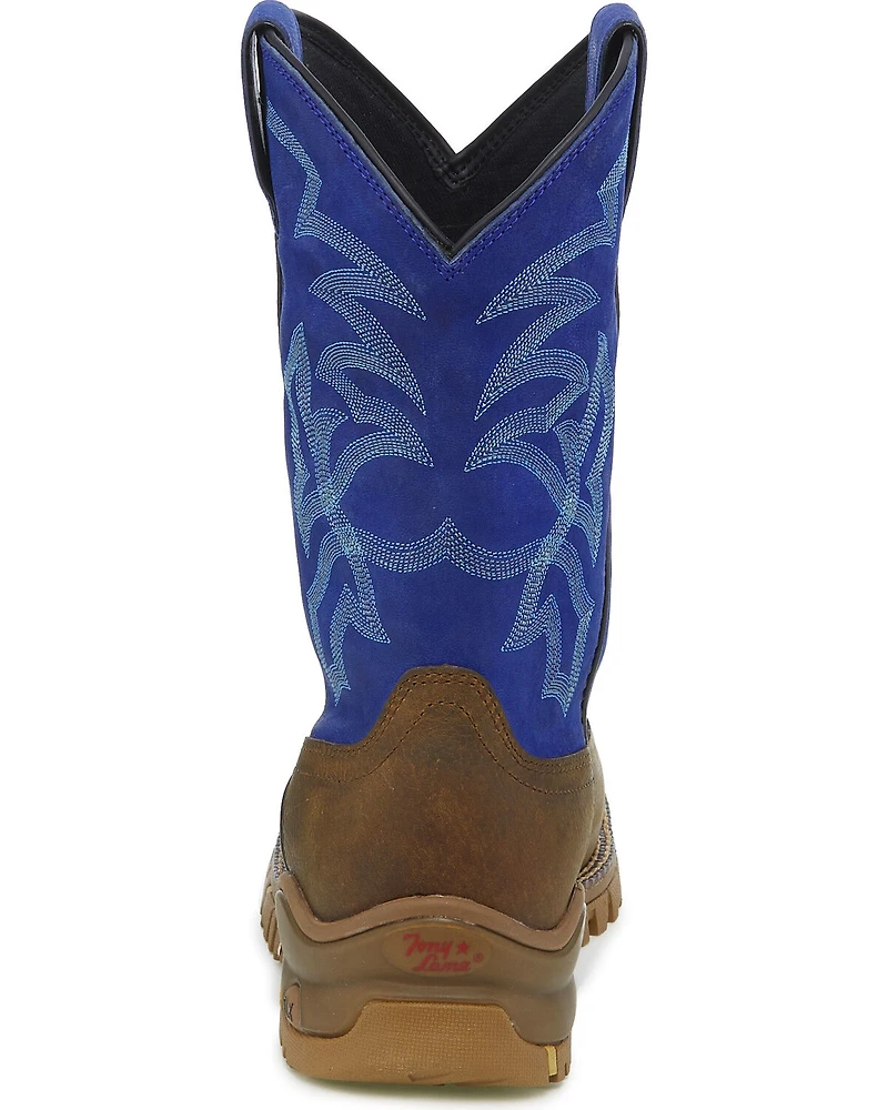 Tony Lama Men's Roustabout Waterproof Western Work Boots - Steel Toe