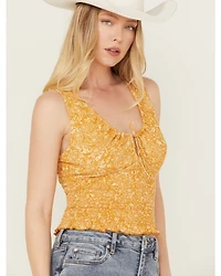 Bila Women's Ditsy Floral Print Cropped Tank Top