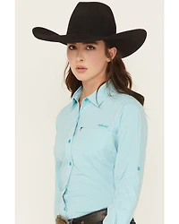 Ariat Women's VentTEK Plaid Print Long Sleeve Button-Down Stretch Western Shirt