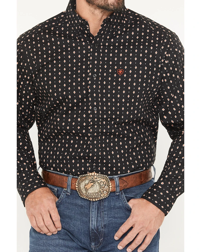 Ariat Men's Thorn Geo Print Long Sleeve Button-Down Western Shirt