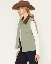Ashley Women's Solid Quilted Canvas Barn Jacket