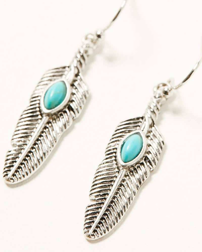 Shyanne Women's Feather Horseshoe Bull Earring Set - 3 Piece