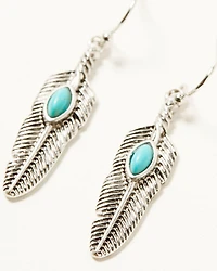 Shyanne Women's Feather Horseshoe Bull Earring Set - 3 Piece