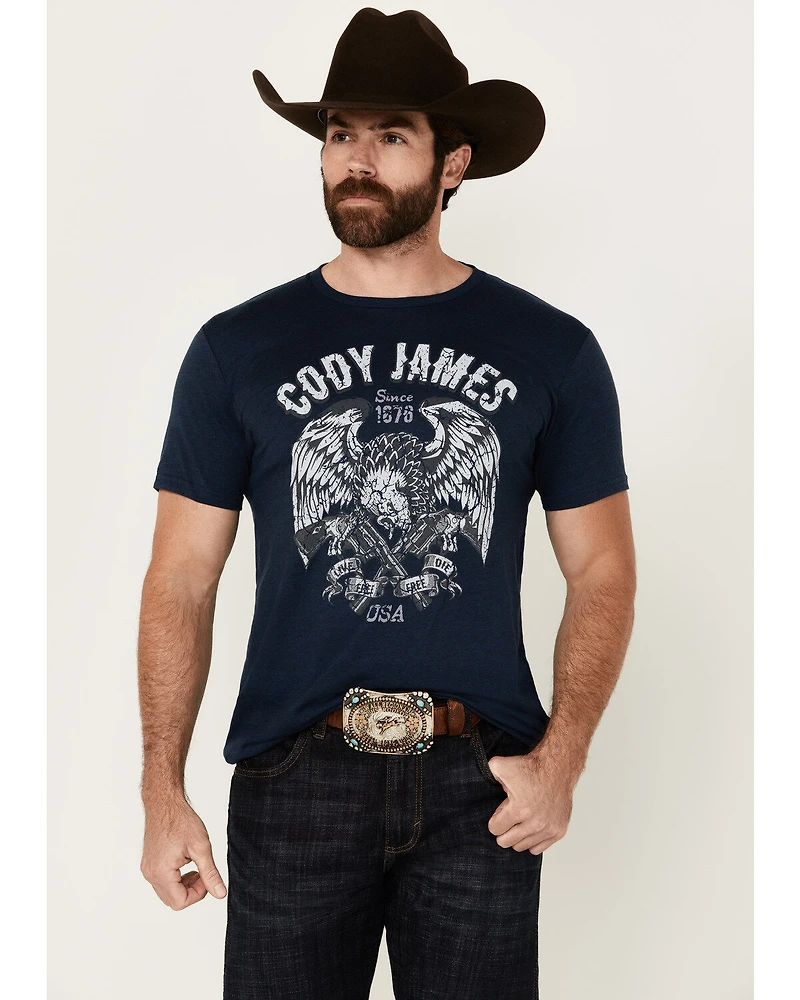 Cody James Men's Freedom Eagle Short Sleeve Graphic T-Shirt
