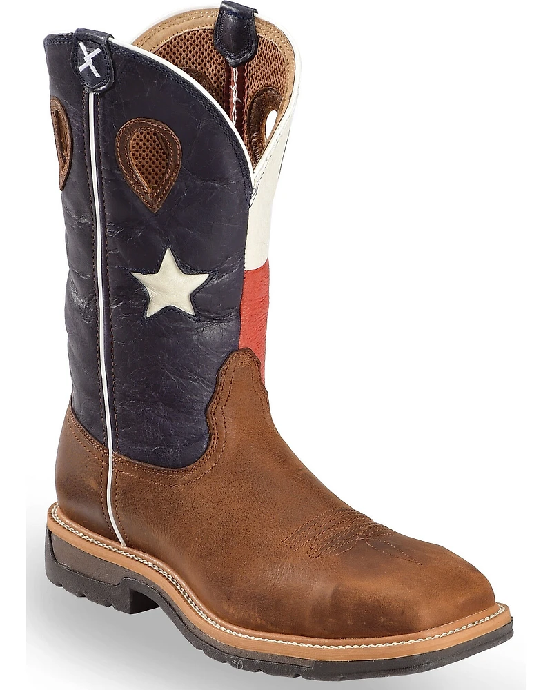 Twisted X Men's 12" Lite Cowboy Flag Steel Toe Work Boots
