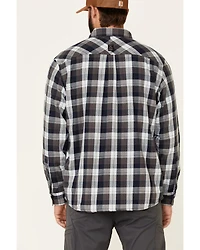 ATG by Wrangler Men's All Terrain Cabernet Plaid Long Sleeve Western Flannel Shirt