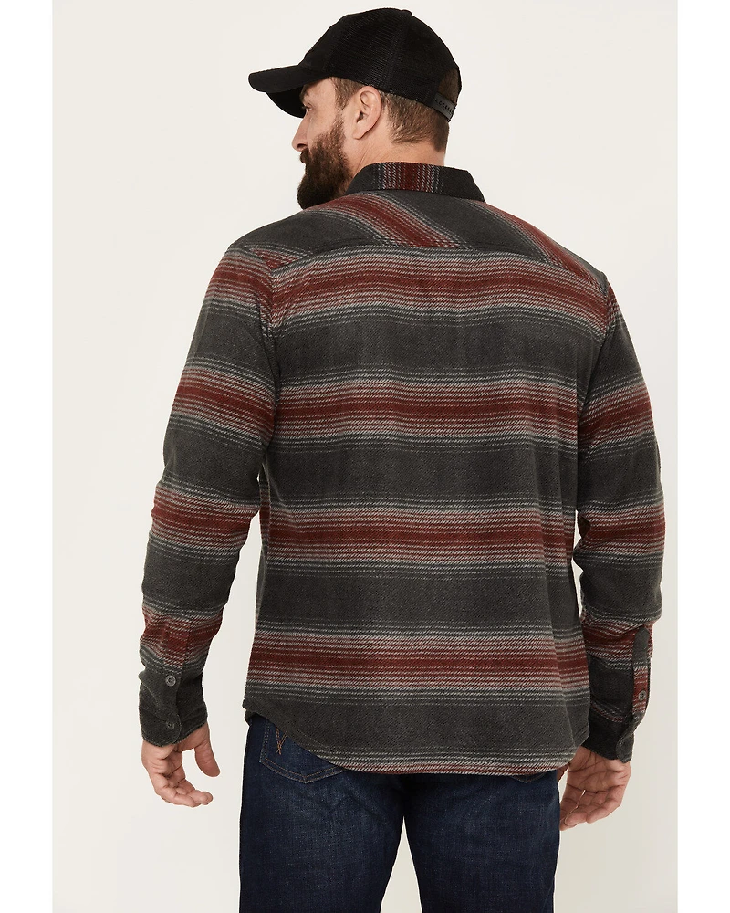 Dakota Grizzly Men's Bowie Button Down Long Sleeve Striped Western Fleece Shirt