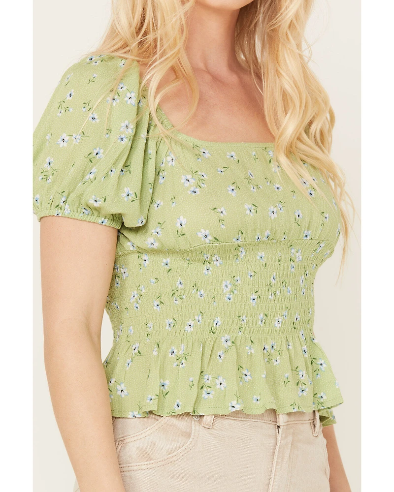 Sadie & Sage Women's California Girl Smocked Top