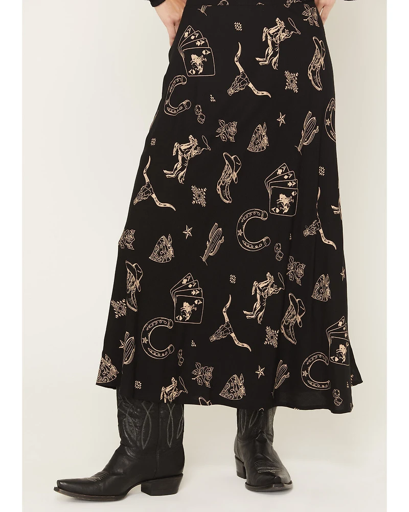 Idyllwind Women's Lutie Conversational Print Midi Skirt