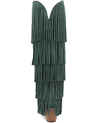 Dingo Women's Wild Child Suede Fringe Tall Western Boots - Snip Toe