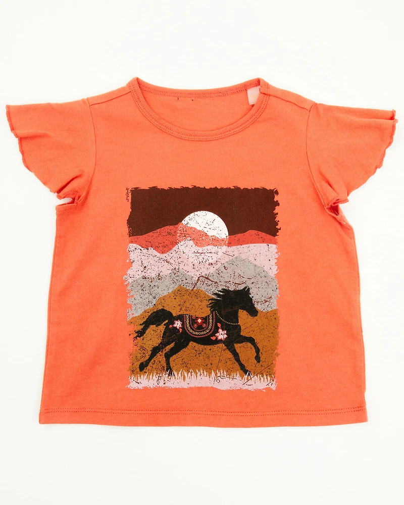 Shyanne Toddler Girls' Scenic Short Sleeve Graphic Tee