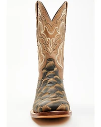 Tanner Mark Men's Monster Fish Print Western Boots - Broad Square Toe