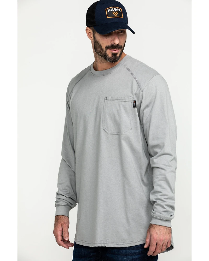 Hawx Men's FR Pocket Long Sleeve Work T-Shirt