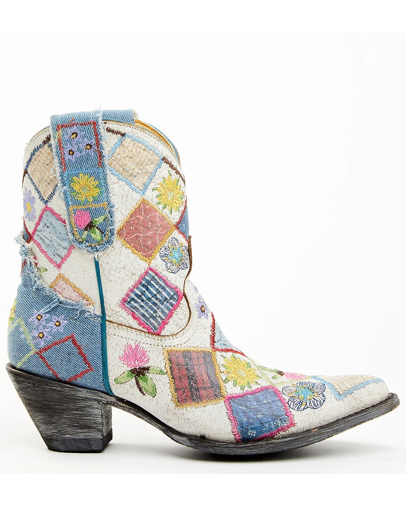 Yippee Ki Yay by Old Gringo Women's Heirloom Short Embroidered Patchwork Booties - Round Toe