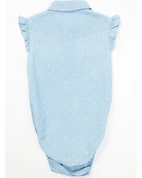 Shyanne Infant Girls' Chambray Flutter Western Onesie