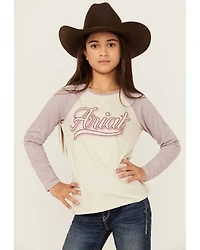 Ariat Girls' Script Baseball Long Sleeve Shirt