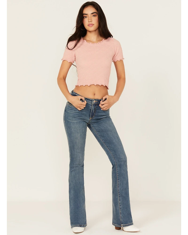 Dear John Women's Dark Wash Rosa High Rise Flare Stretch Denim Jeans