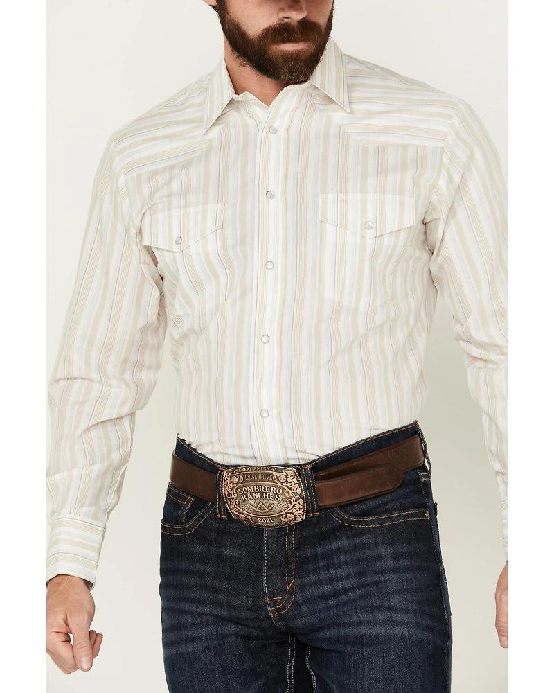 Roper Men's Serape Striped Long Sleeve Pearl Snap Western Shirt