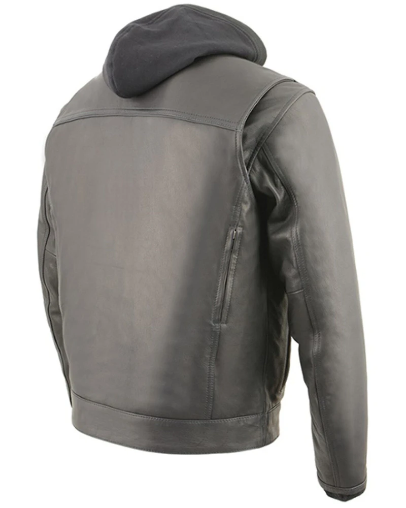 Milwaukee Leather Men's Vented Utility Pocket Concealed Carry Motorcycle Jacket
