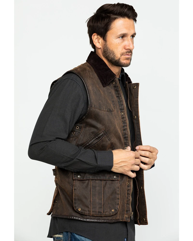 Cripple Creek Men's Enzyme Washed Cotton Concealed Carry Vest