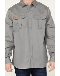 Hawx Men's FR Solid Long Sleeve Button-Down Woven Work Shirt - Big & Tall