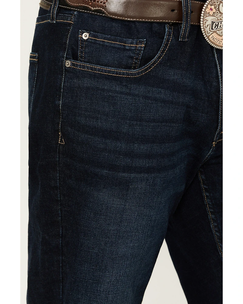 DEVIL-DOG Dungarees Men's Durham Dark Wash Athletic Fit Performance Stretch Denim Jeans