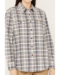 Ariat Women's Rebar Flannel Long Sleeve Button Down Plaid Print Work Shirt
