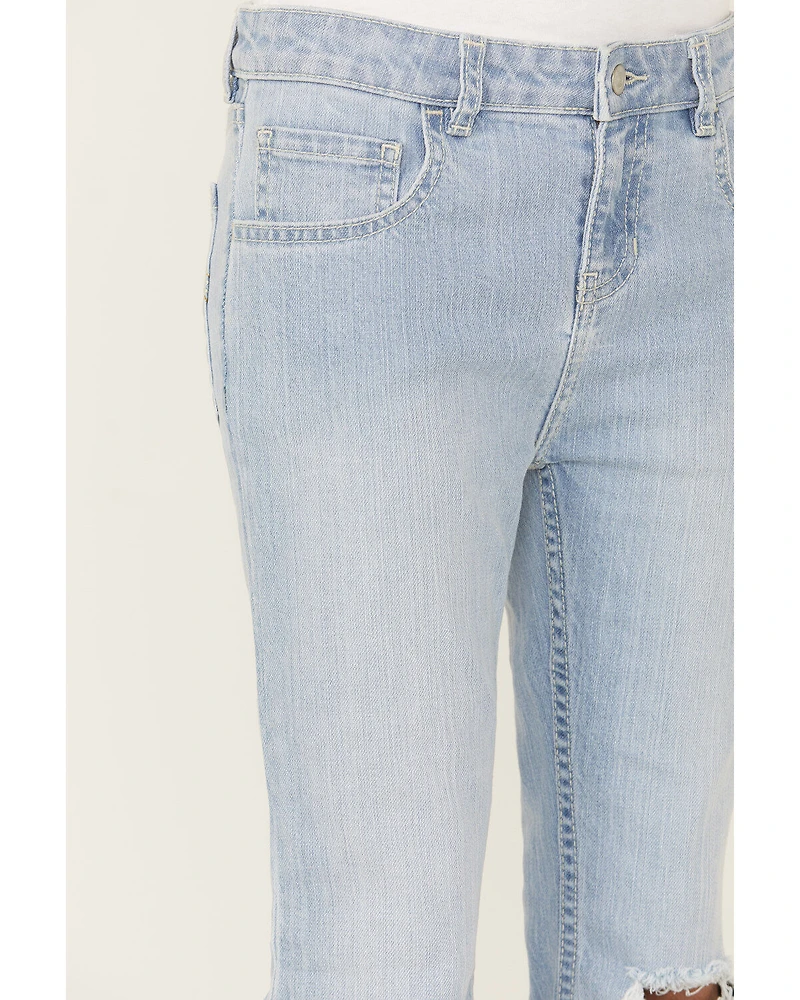 Shyanne Girls' Destructed Knee Flare Jeans
