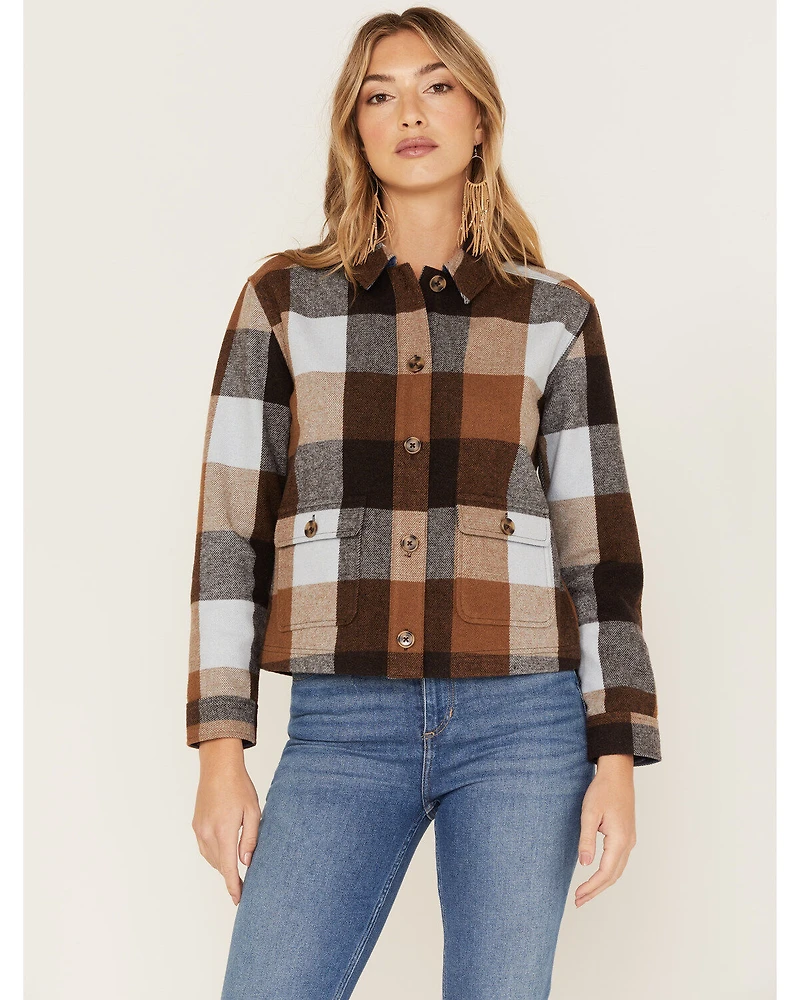 Idyllwind Women's Plaid Print Pocket Days Shacket