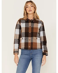 Idyllwind Women's Plaid Print Pocket Days Shacket
