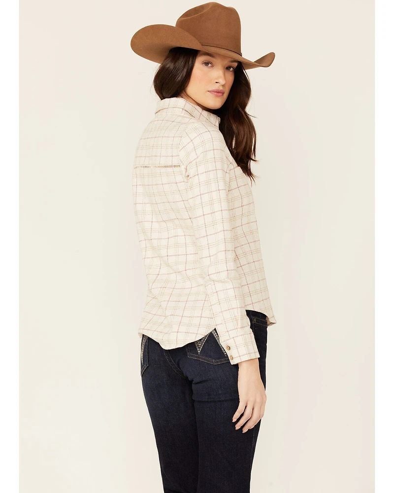 Shyanne Women's Plaid Print Long Sleeve Button-Down Shirt