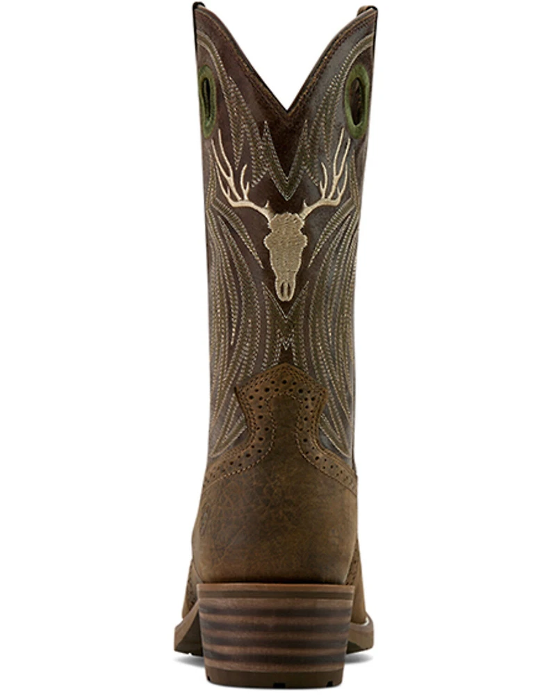 Ariat Men's Hybrid Roughstock Antler Western Boots - Square Toe