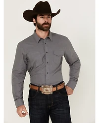 Blue Ranchwear Men's Grayson Striped Long Sleeve Pearl Snap Western Shirt