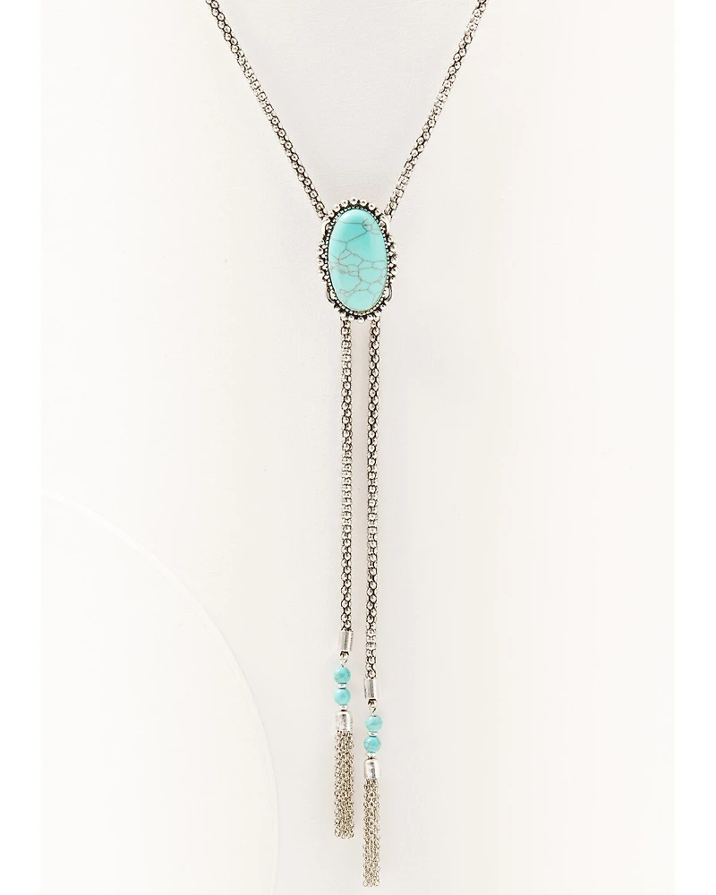 Shyanne Women's Turquoise Stone Bolo Necklace