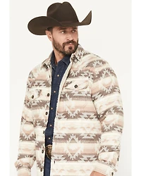 Cody James Men's Emmons Sherpa Lined Southwestern Striped Flannel Shirt Jacket