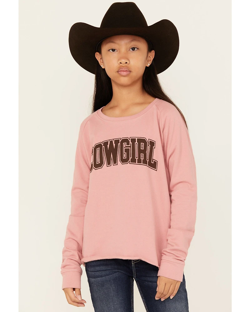 Roper Girls' Cowgirl Graphic Crewneck