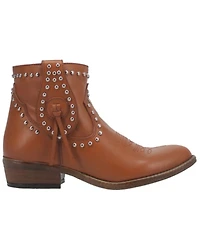Dingo Women's Destry Studded Fringe Western Fashion Booties - Round Toe