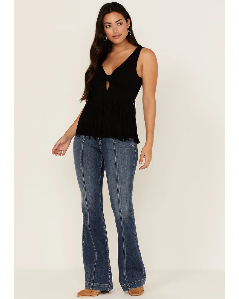 Idyllwind Women's Bluebell Twist & Fringe Top