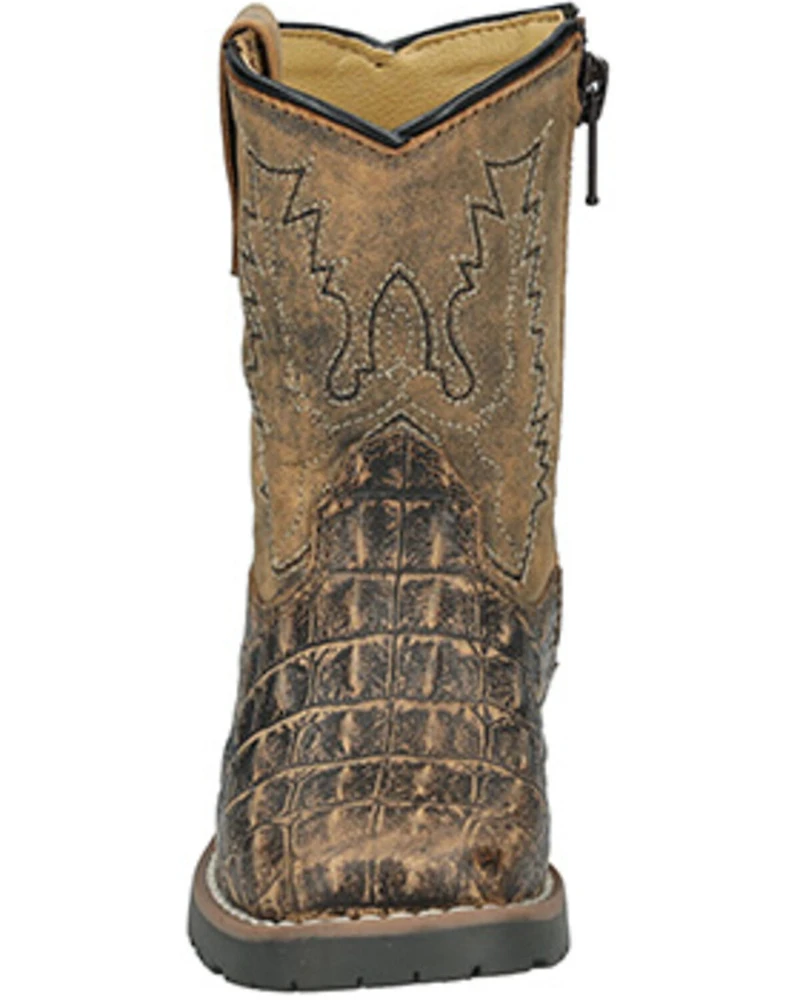 Smoky Mountain Toddler Boys' Autry Caiman Print Western Boots - Broad Square Toe