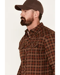 Cody James Men's FR Plaid Print Long Sleeve Snap Western Work Shirt